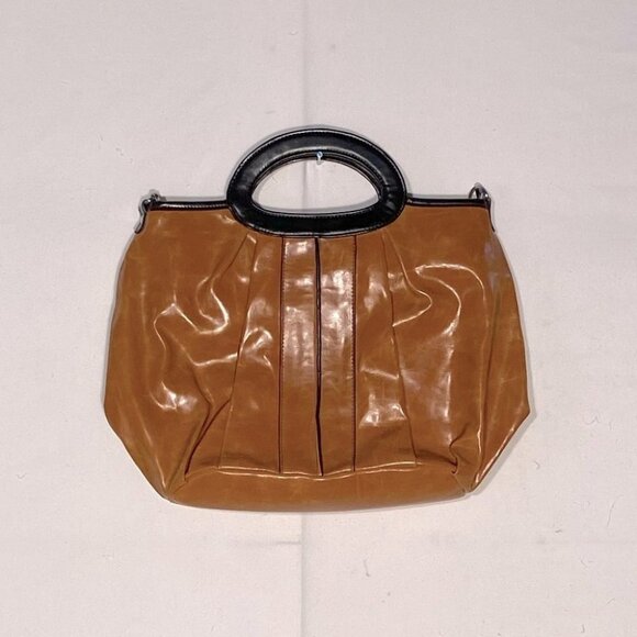 Espe Tan Vegan Leather Balloon  Bag with Shoulder Strap - Picture 13 of 13